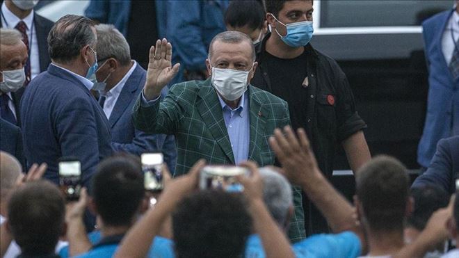 Cumhurbaşkanı Erdoğan Rize-Artvin Havalimanı inşaatında incelemelerde bulundu